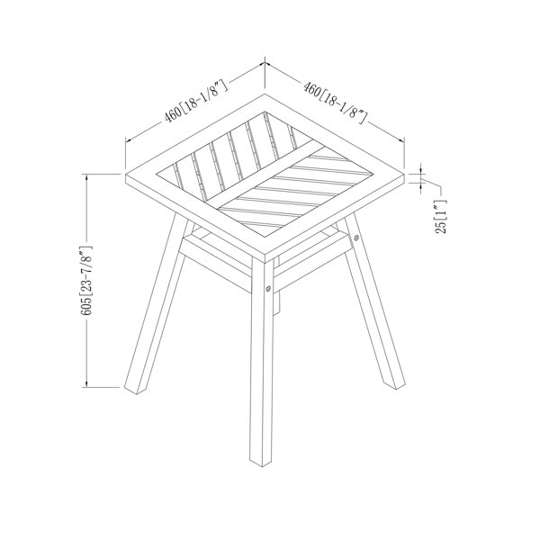Lark Manor Harbison Acacia Solid Wood Side Table & Reviews Wayfair